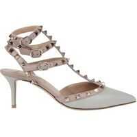 Pantofi cu toc Rockstud Slingbacks Décolleté With Straps In Grey Femei