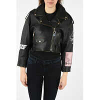 Geci de piele Leather Printed L-HELGA LEATHER Crop Jacket Femei