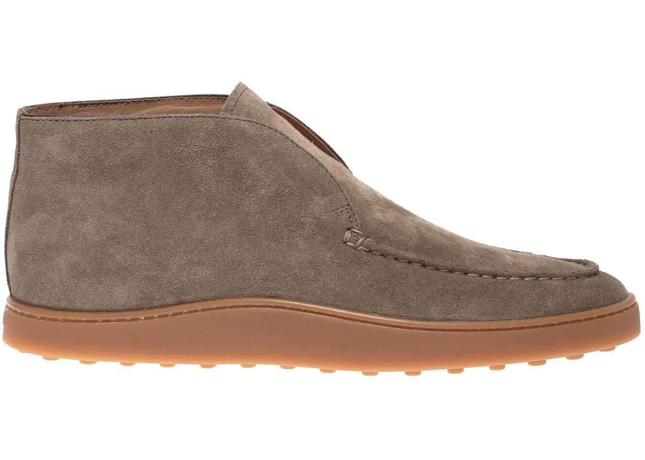 TOD\'S Slip-On Desert Boots In Torba Color Grey