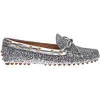 Mocasini Glitter Loafers In Silver Color Femei