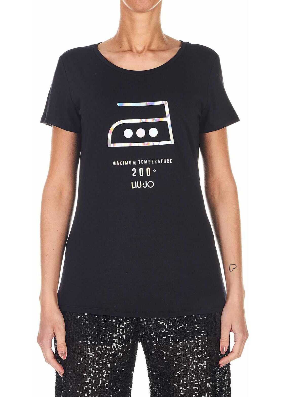 Liu Jo T-shirt mit logo Black