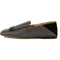 Mocasini Slipper Silver Lurex Femei