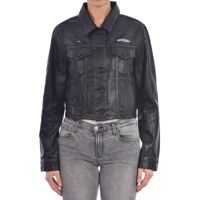Bomber jacket Coated Cropped Denim Jacket Femei