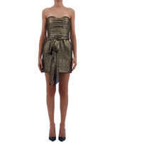 Rochii elegante Sleeveless Golden Dress Femei