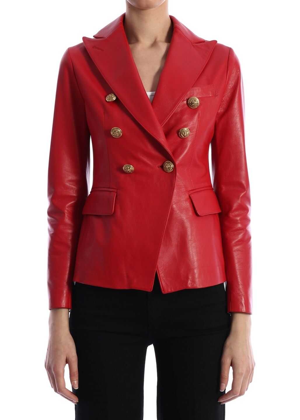 Tagliatore Leather Jacket Red