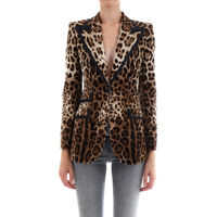 Sacouri Dolce & Gabbana Velvet Jacket Leo Print