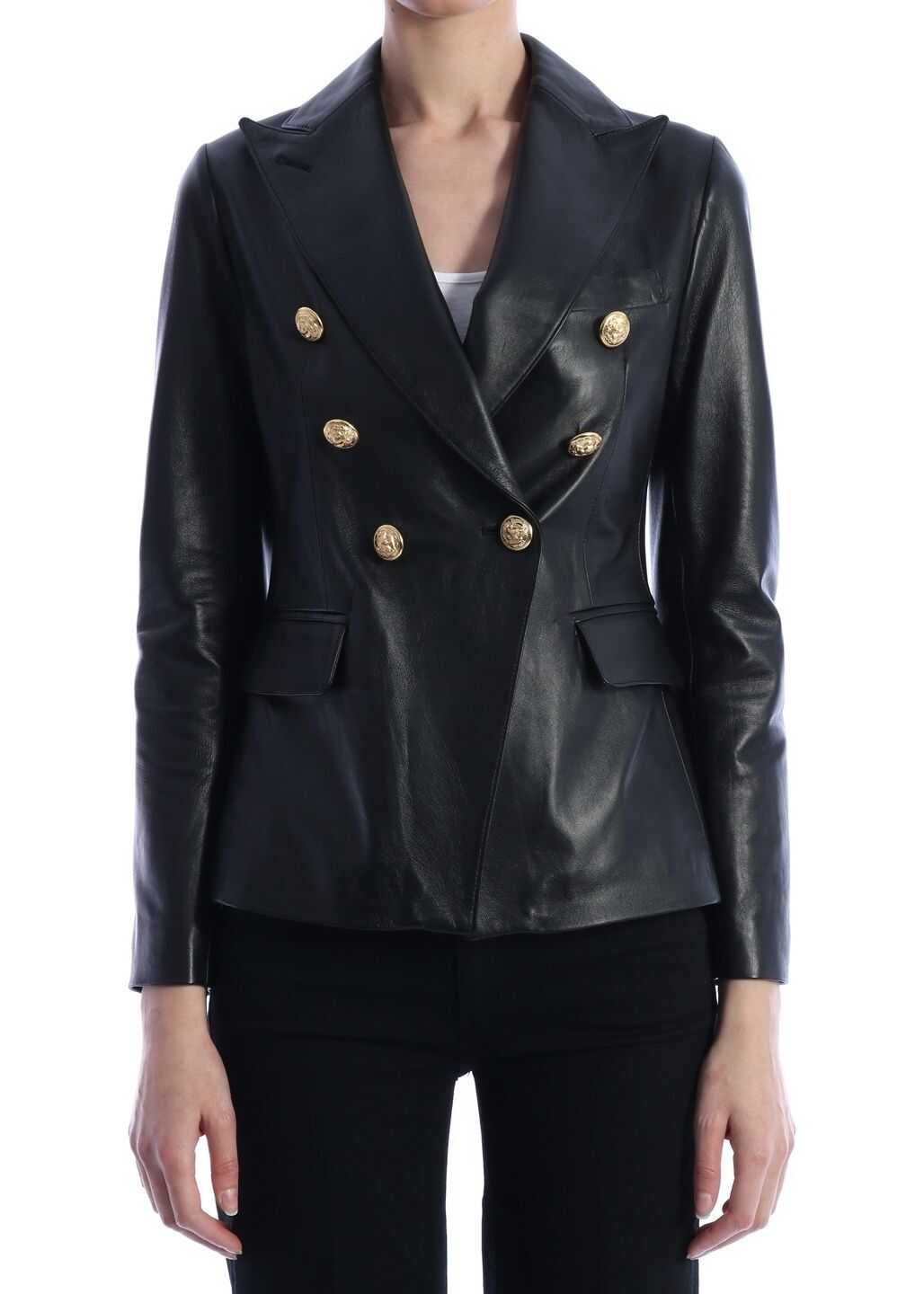 Tagliatore Leather Jacket Black