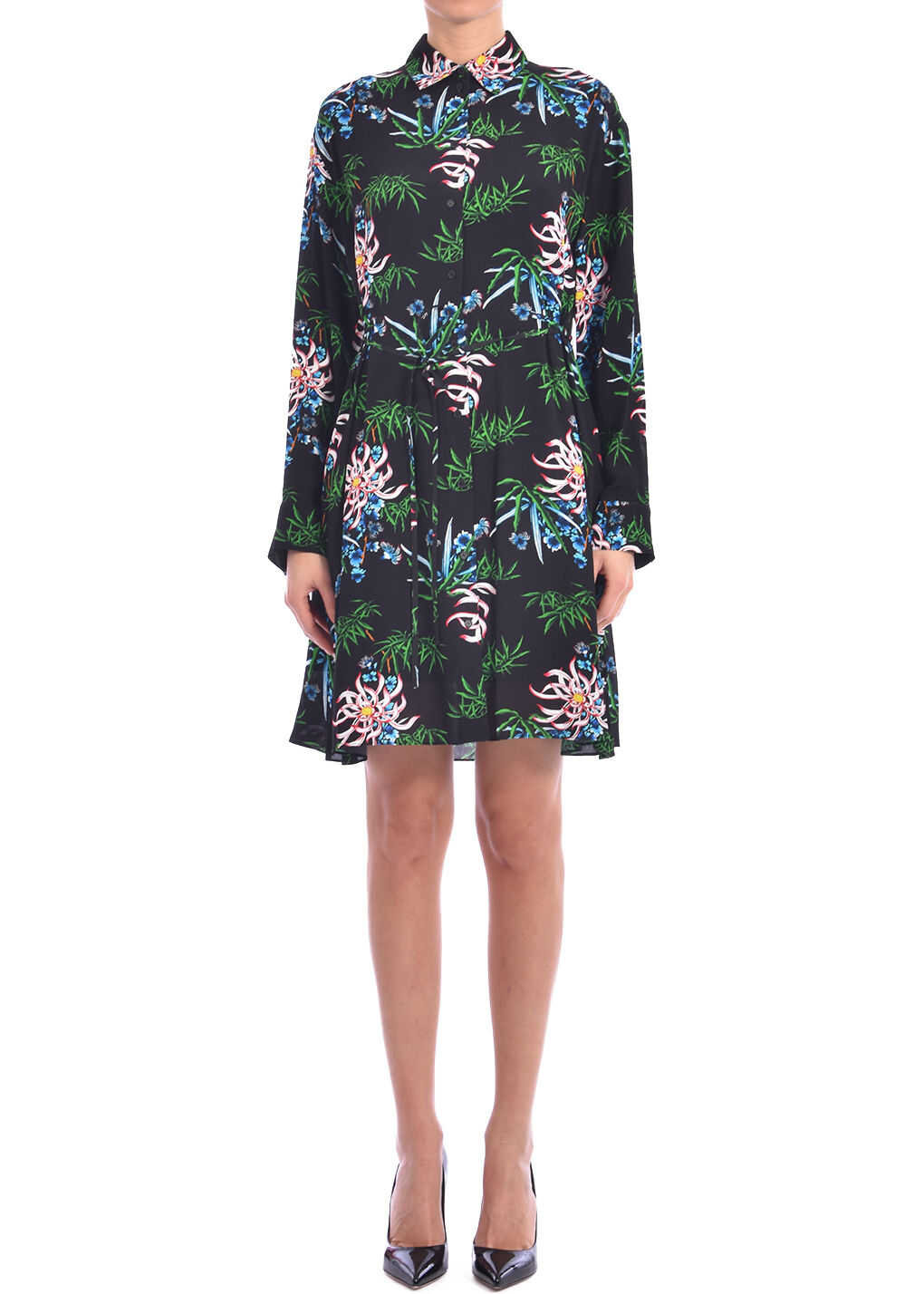 Kenzo \'Sea Lily\' Shirt Dress Black