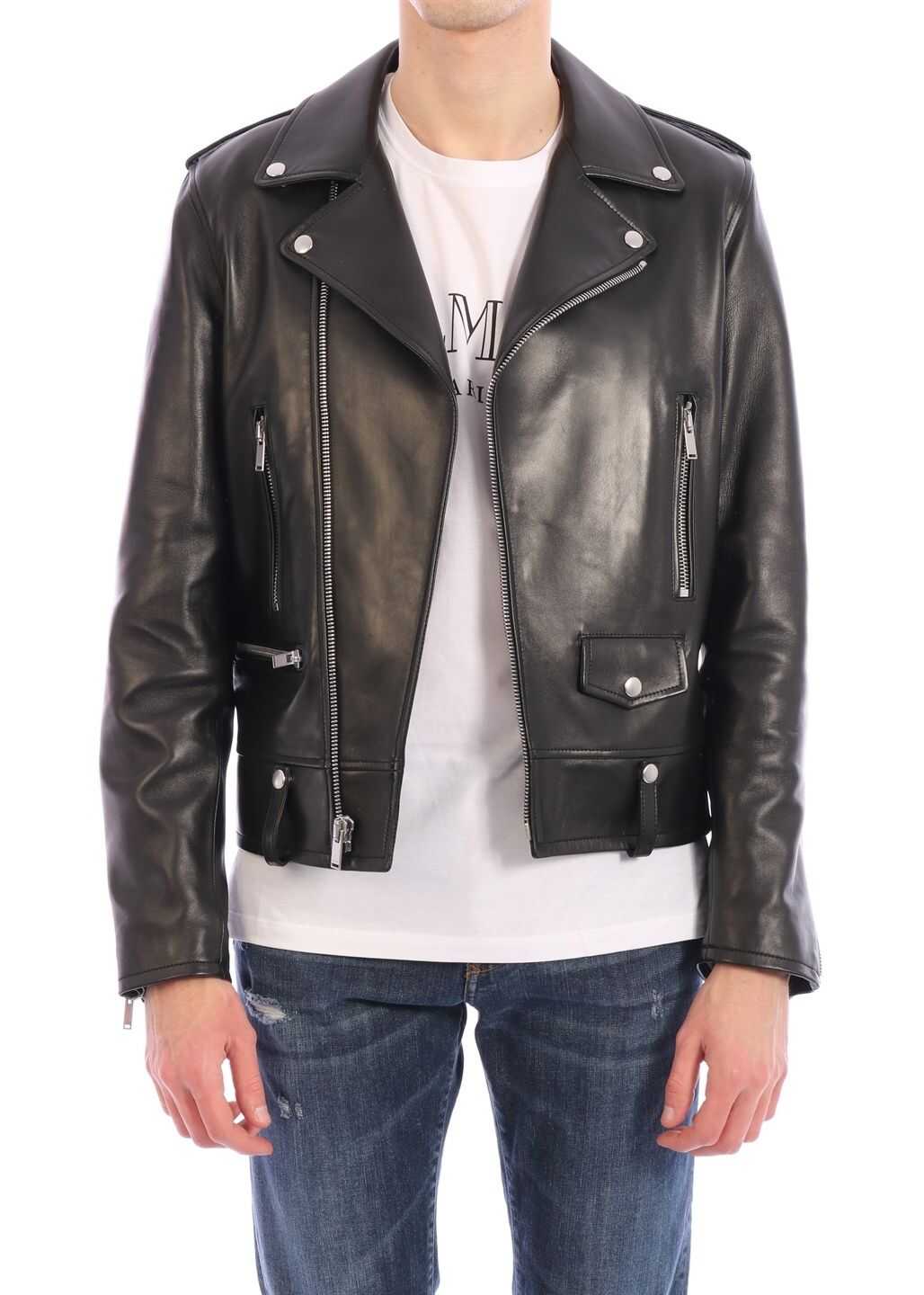 Saint Laurent Motorcycle Leather Jacket Black