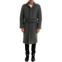 Paltoane Belted Overcoat In Wool Twill Barbati