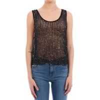 Bluze Sequins Mesh Top Femei