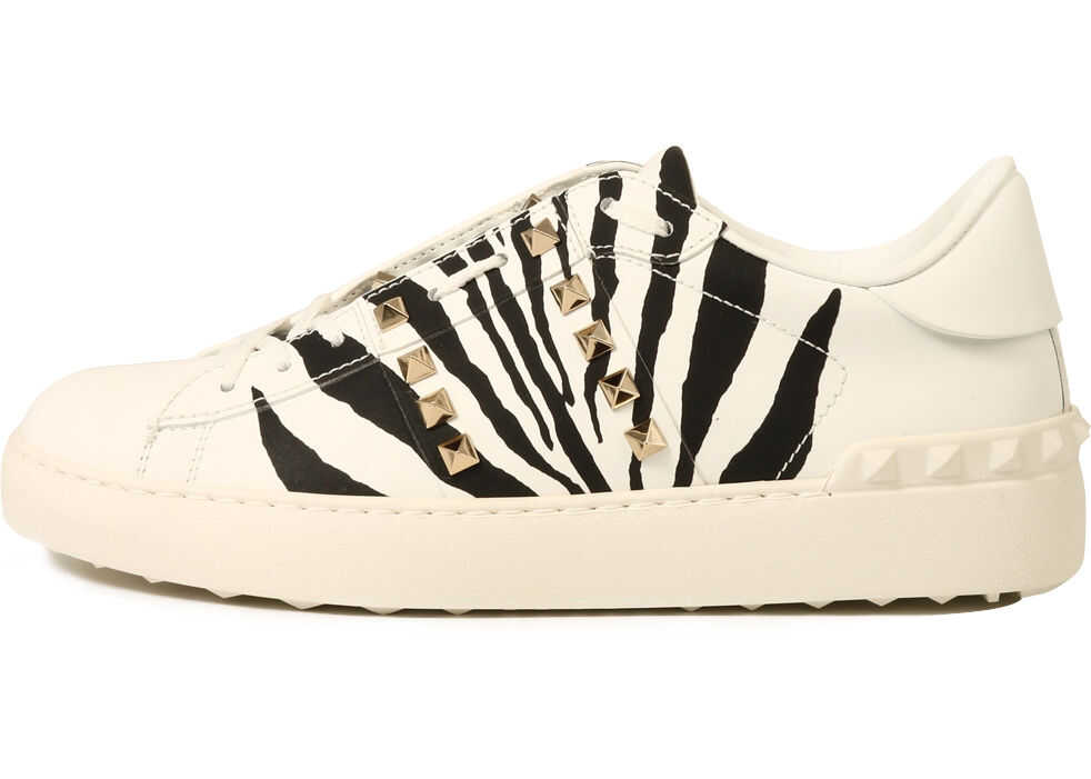 Valentino Garavani Sneaker Rockstud Untitled Zebra White