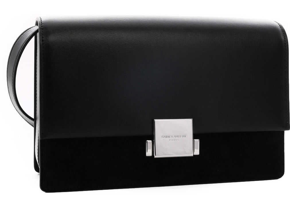 Saint Laurent Bellechasse Shoulder Bag Leather/Suede Black