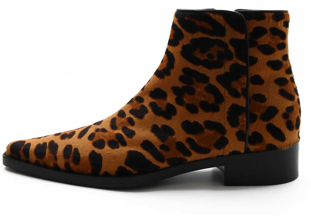 Dolce & Gabbana Animal Print Ankle Boots CT0583 AI533 Brown