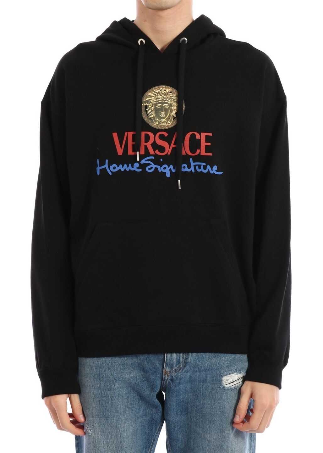 Versace Sweatshirt Signature A86022 A231242 Black