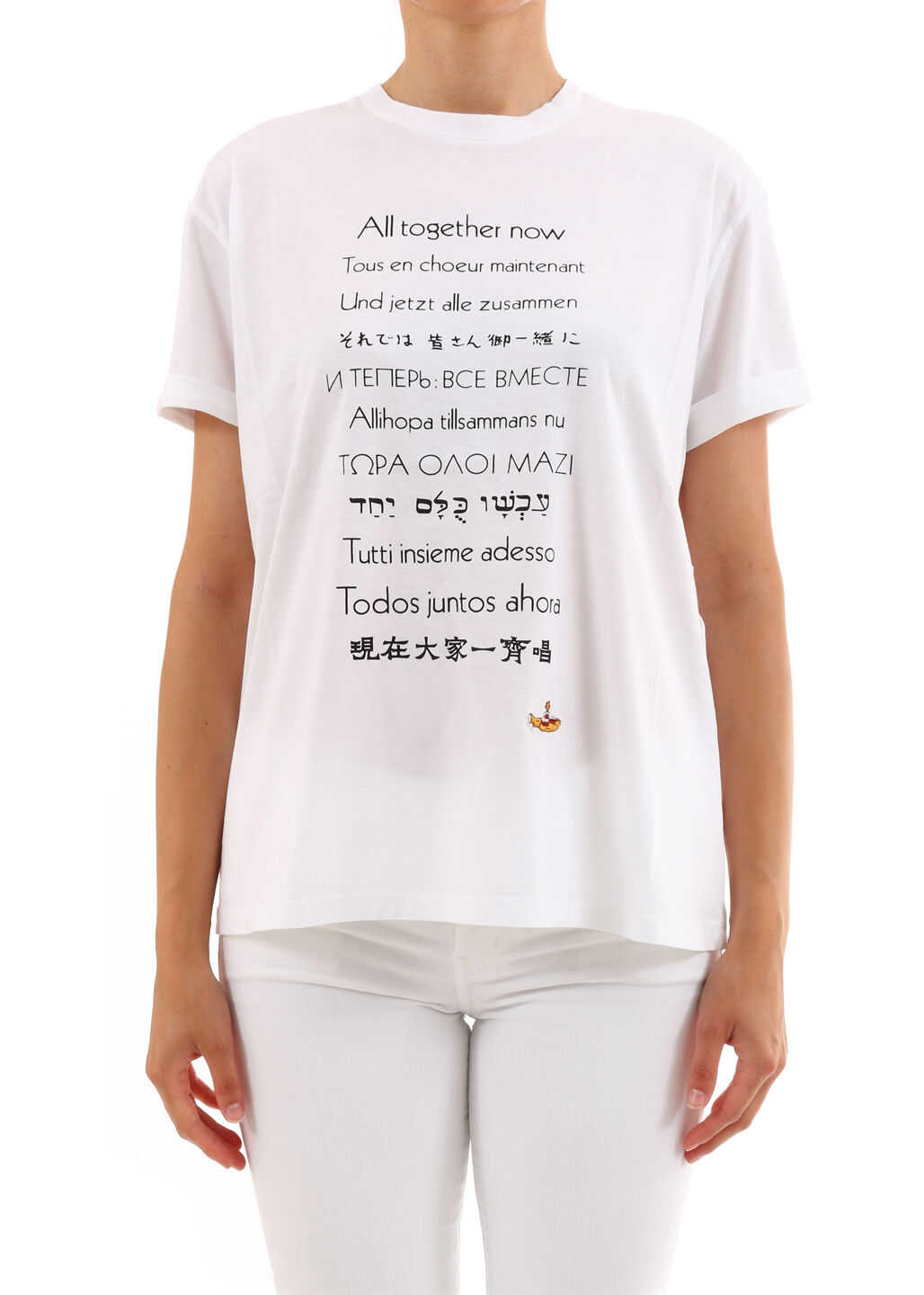 Stella McCartney T-Shirt "All Togther Now" 457142 SMW86 White