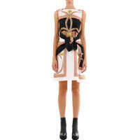 Rochii elegante Silk Dress With Foulard Femei