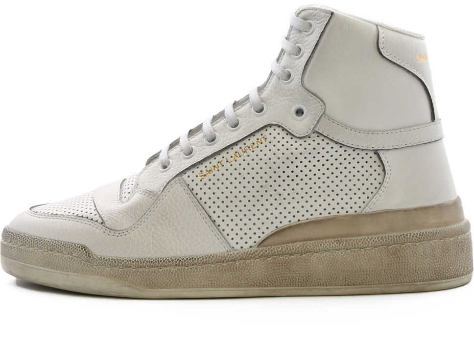 Saint Laurent High Sneakers Leather White