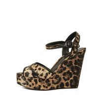 Sandale Leo Printed Raffia Wedge Sandal Femei