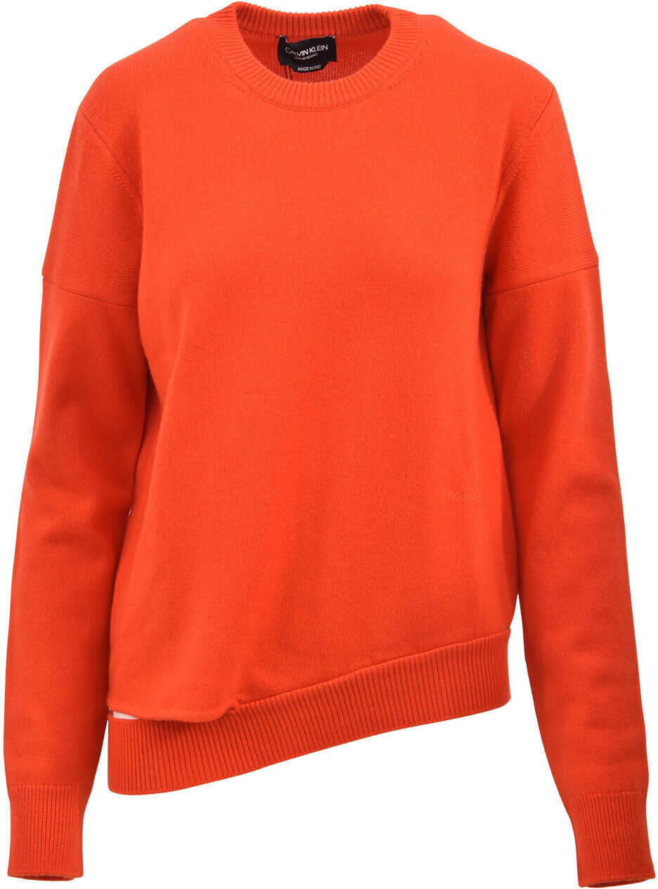 Calvin Klein 205W39NYC Red Cashmere Sweater Orange