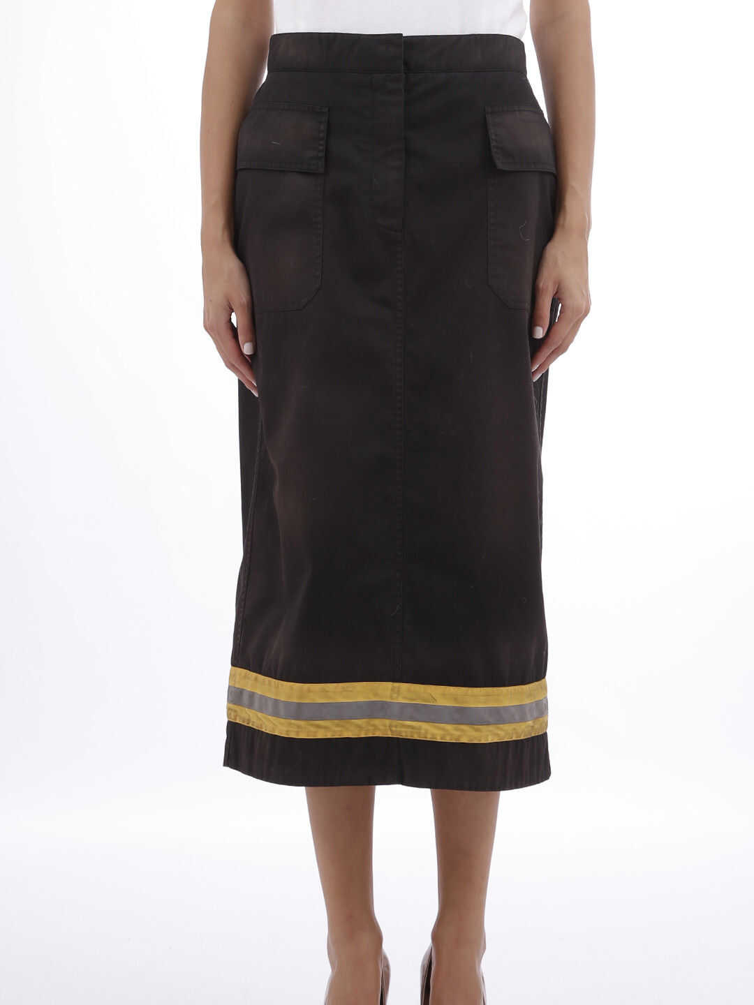 Calvin Klein 205W39NYC Skirt With Reflective Band Black