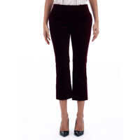 Pantaloni Velvet Burgundy Cropped Pants Femei