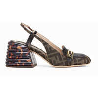 Pantofi cu toc Fendi Slingback Promenade Moccasin Femei