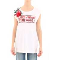 Tricouri T-Shirt With Flower Femei