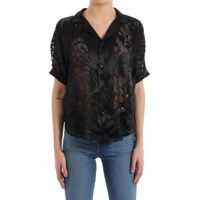 Camasi Floral Devorè Satin Shirt Femei