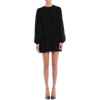 Rochii elegante Pleated Dress Blacl Femei