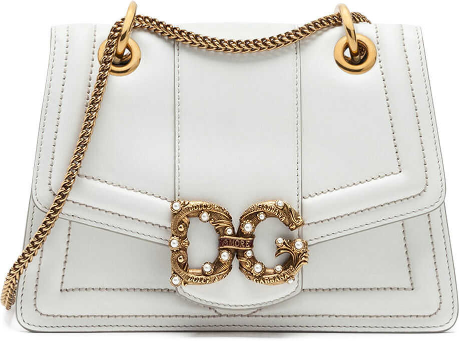 Dolce & Gabbana Dg Amore Calf Bag White
