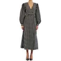 Rochii elegante Long Checked Dress Femei