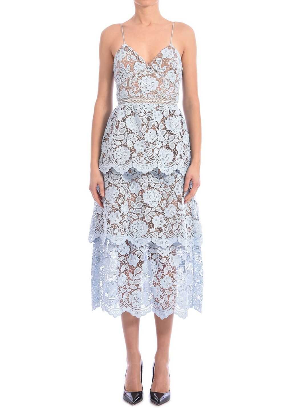 Self-Portrait Lace Dress Light blue