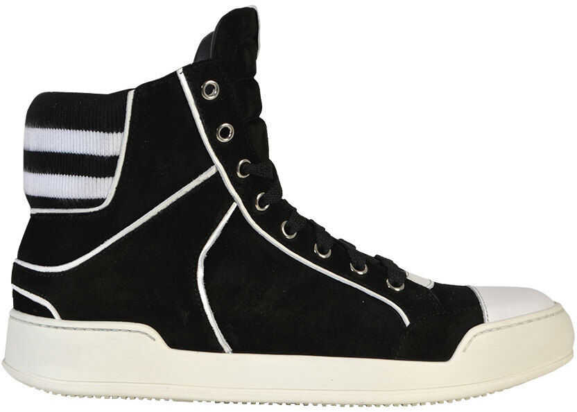 Balmain High Top Leather Sneaker Black