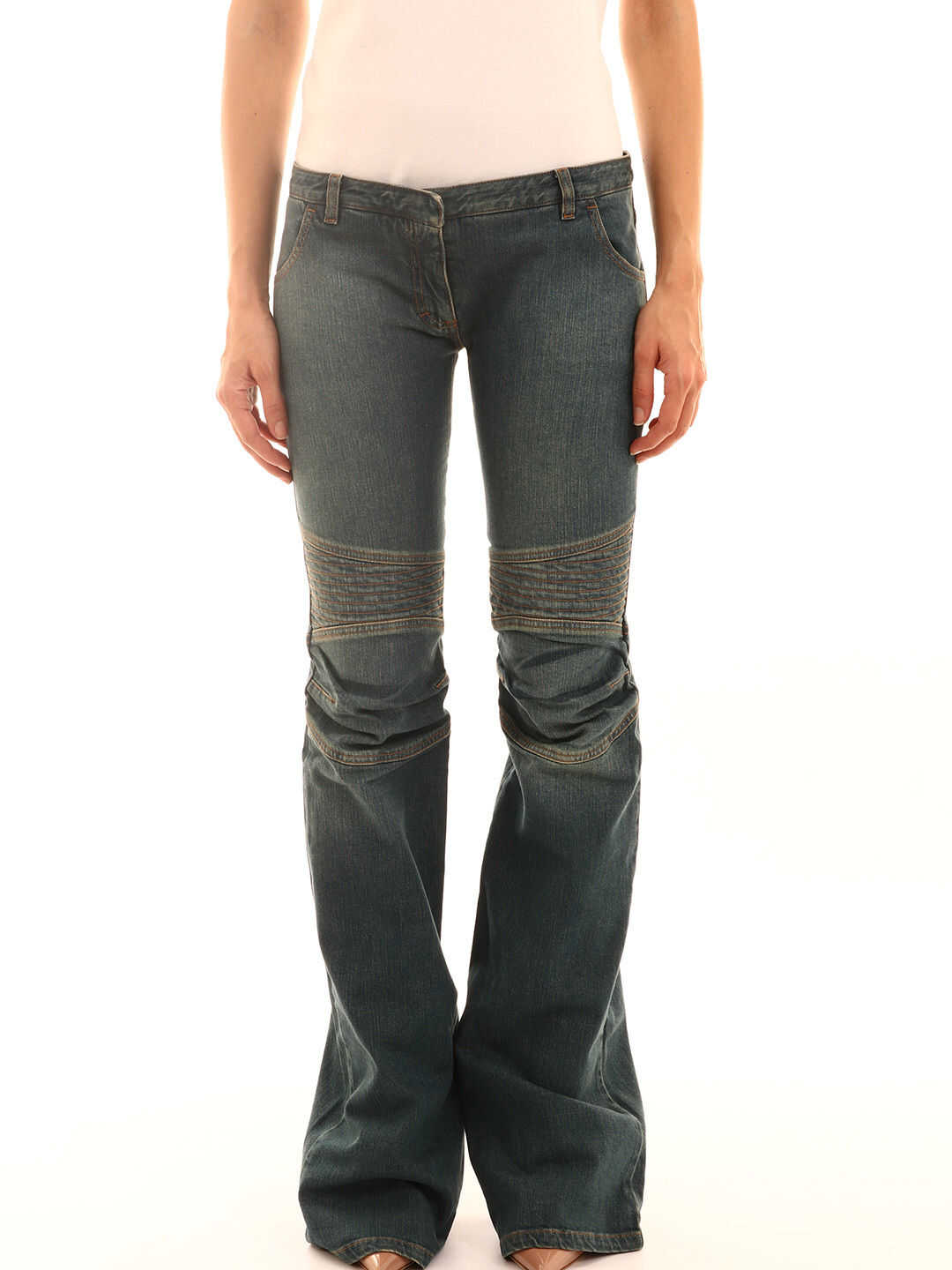 Balmain Bell-Bottom Jeans Blue