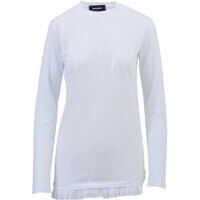 Tricouri Oversize Ruffled Hem T-Shirt Femei