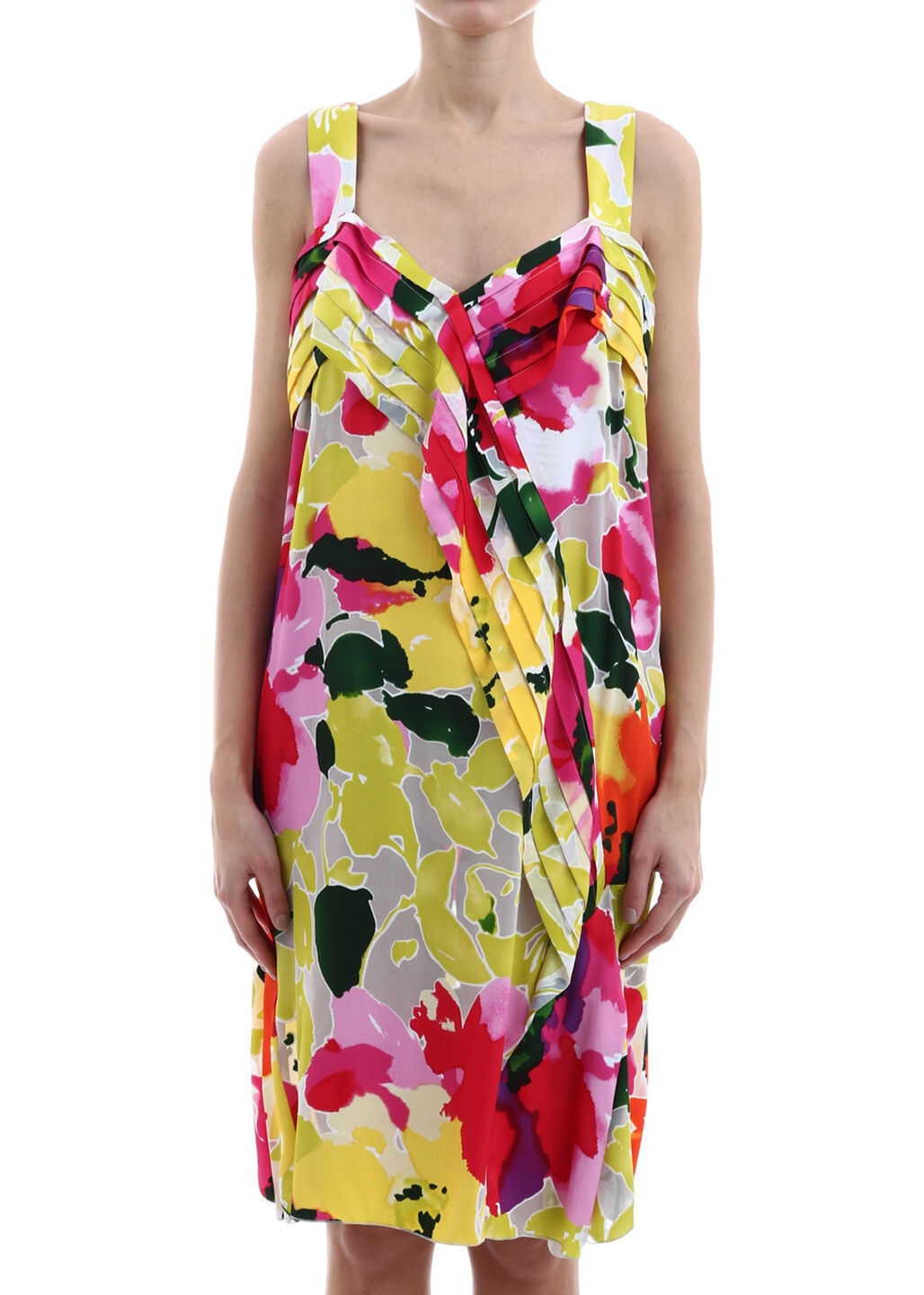 Marni Floral Pattern Dress 79809 Multicolor