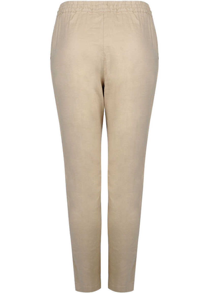 Pantaloni casual GANT Summer Linen 4150076 Beowy Femei (BM 7654231) 3