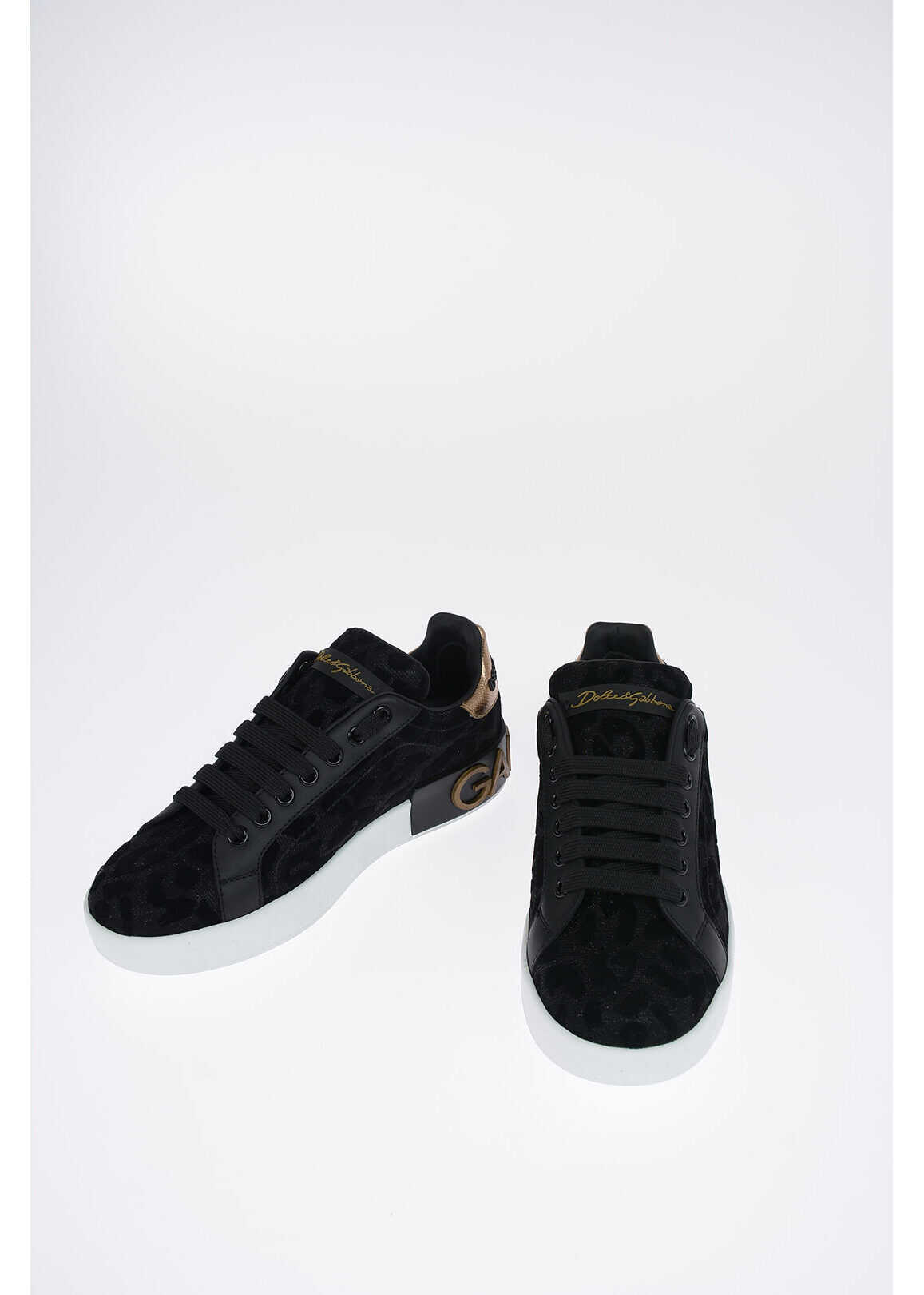 Dolce & Gabbana leather PORTOFINO sneakers BLACK