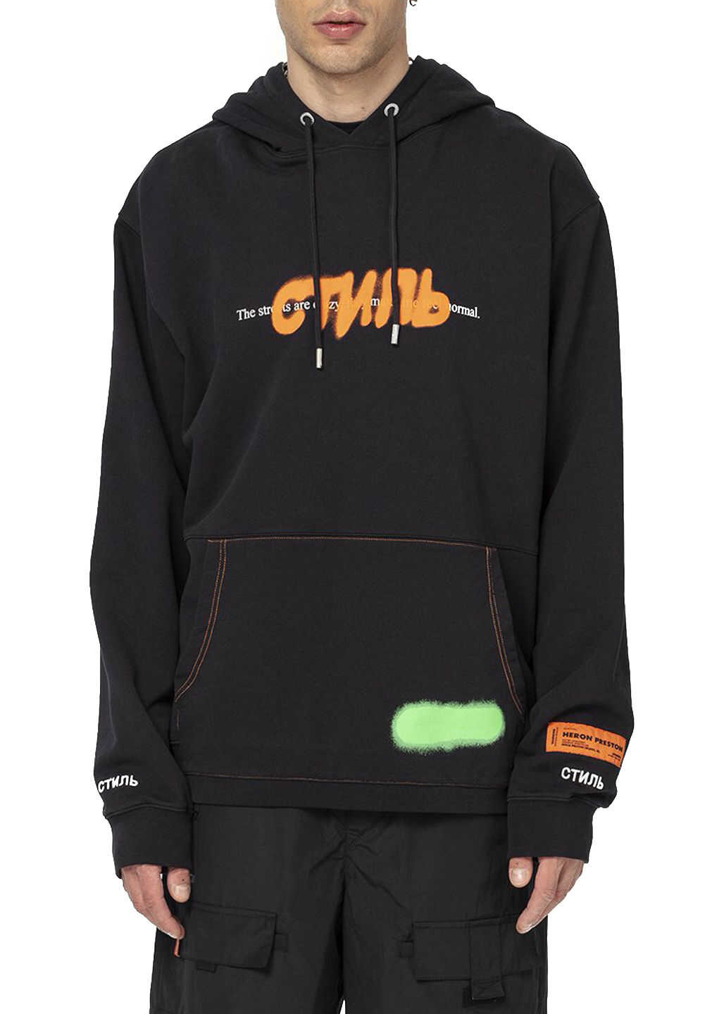 Heron Preston Spray Logo Sweatshirt Black