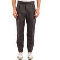 Pantaloni Trousers In Wool And Mohair Gray Barbati