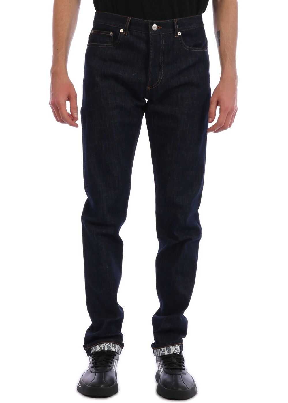 Dior Slim Jeans Raw Denim Blue