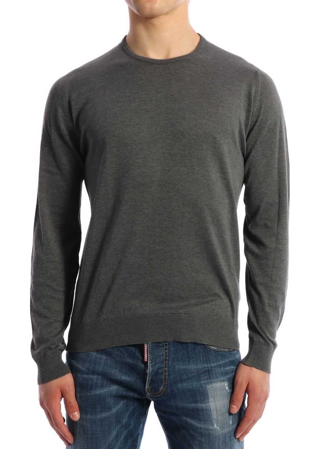 John Smedley Cotton Sweater Gray HATFIELD Grey