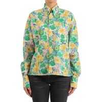 Camasi casual Floral Print Cotton Shirt Femei