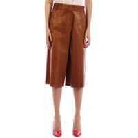 Pantaloni scurti Leather Trousers Tan Femei