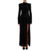 Rochii elegante Twist Neck Maxi Dress Femei