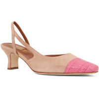 Pantofi cu toc Contrast-Toe Cap Slingback Sandals Femei