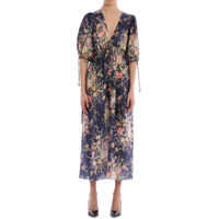 Rochii elegante Floral Linen Dress Femei