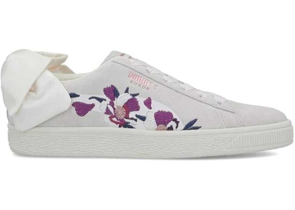 PUMA Suede Bow Flowery White 367812-01 Beige/Pink