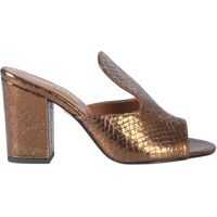 Pantofi cu toc Metallic Leather Mules Femei